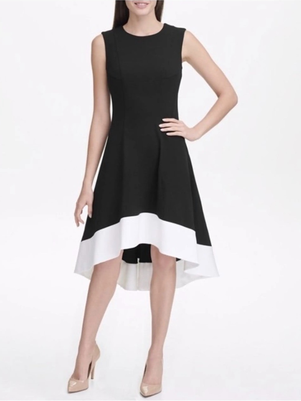 Tommy Hilfiger • High Low Black and White Dress • Size 6P